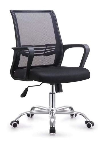 Pneumatic Seat Height Adjustment Black Stainless Steel Mesh Executive Chair