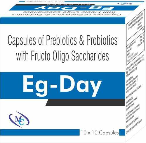 Capsules Of Prebiotics And Probiotics With Fructo Oliga Saccharides Capsules