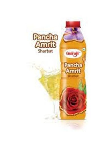 Delicious Taste Pancha Amrit Sharbat Orange Colour Fruit Flavoured