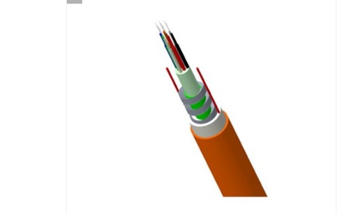 Orange Fiber Hybrid Outdoor Multimode Round Fiber Optic Cable With Double Core