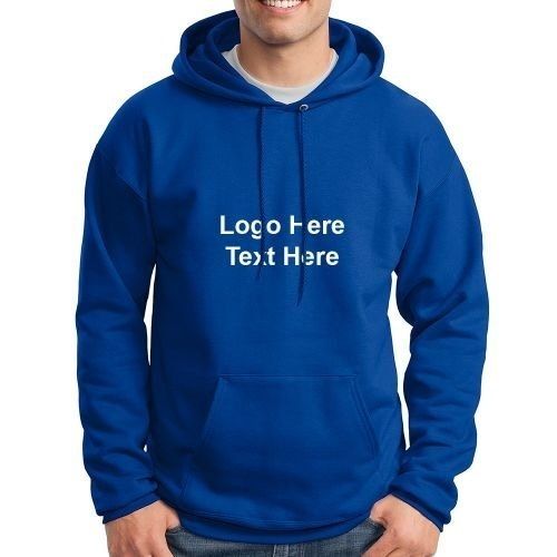 Full Sleeve And Plain Blue Promotional Men Hoodies With Customize Logo And Text Gender: Male