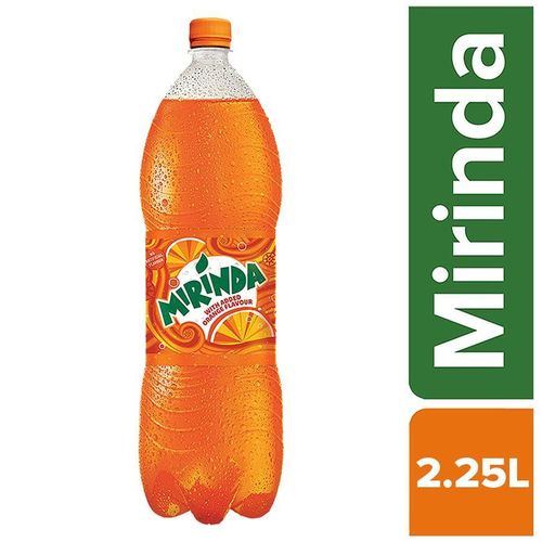 Hygienically Packed Rich Aroma Mouthwatering Taste Mirinda Orange Soft Drink (2.25 Ltr) 