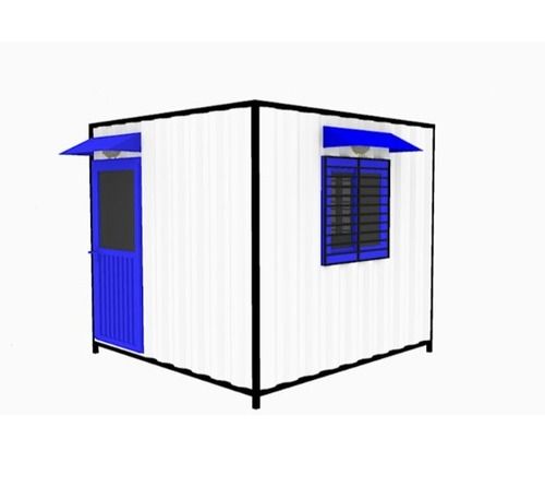 White Rugged Design Weather Resistance Paint Coated Mild Steel Portable Office Cabin