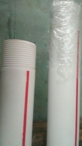 White Colour With Red Lines PVC Water Pipe For Drinking Water, Utilities Water