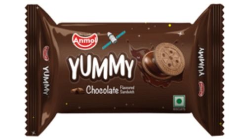 Anmol Yummy Gluten-Free And Vegan Chocolate Flavoured Sandwich Biscuit Fat Content (%): 16.31 Grams (G)