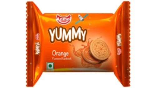 Anmol Yummy Vegan And Gluten-Free Orange Flavoured Sandwich Biscuit