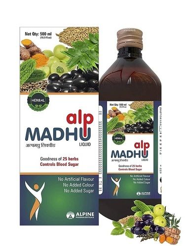 Syrup Herbal Ayurvedic Alpmadhu Liquid For Sugar Control, Blood Glucose Regulator