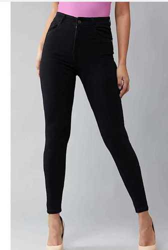 Plain Dyed Skinny Fit Style Black Color Ladies Skinny Jeans Age Group: >16 Years