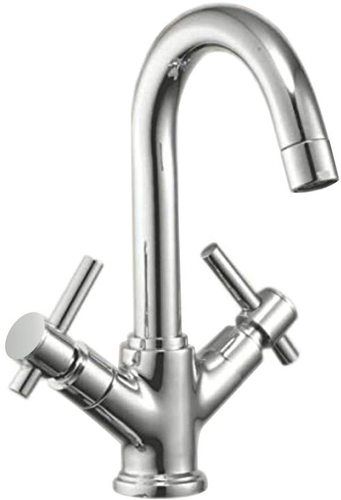 Stainless Steel Flora Central Hole Basin Mixer Tap With Hard Structure And Ergonomic Design