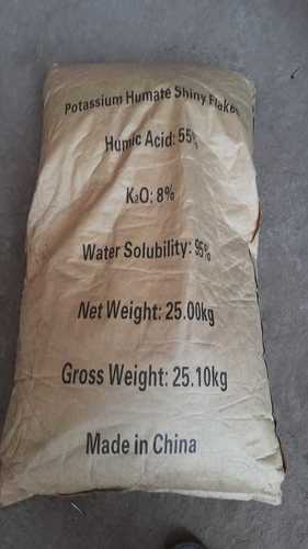 Water Soluble Potassium Humate Shinny Flakes For Healthy Plant Growth