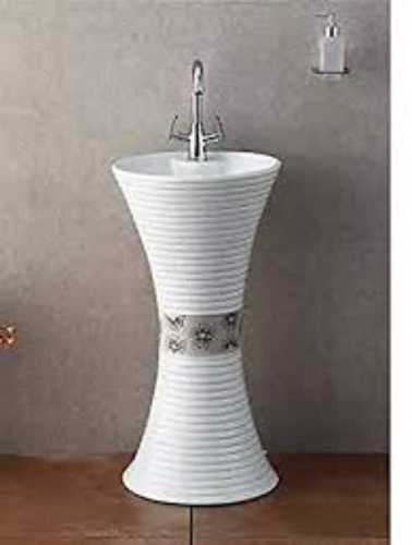 घर, होटल और रेस्तरां के लिए गोल सफेद सिरेमिक मॉडर्न वॉश बेसिन