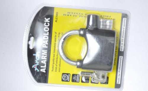 Polished Black Coated Surface Door Alarm Padlock For Security Purpose, 30 Seconds