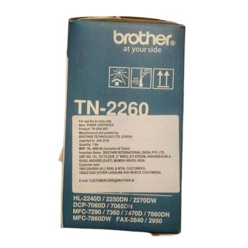 Brother TN-2260 Laser Printer Black Toner Ink Cartridge With 1200 Page Yield