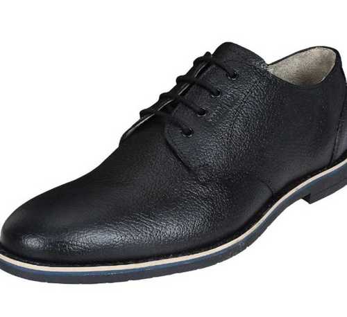 Comfortable And Light Weight Mens Black Leather Shoes, 5 To 10 Inch Heel Size: Flat