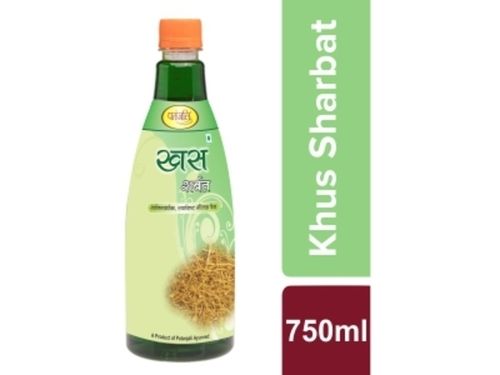 Hygienic Prepared Healthy And Nutritious Delicious Taste Patanjali Khus Sharbat (750 Ml)