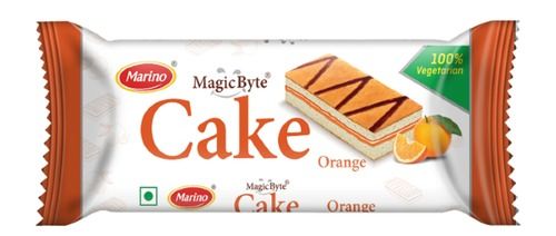 Magic Byte Ready To Eat 100% Vegetarian Orange Flavor Cake For Parties, Travel