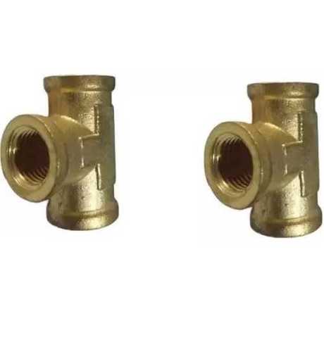 Rust Resistant Golden Color Round Shape Aluminum Alloy Pipe Fittings Length: 0.12 Inch (In)