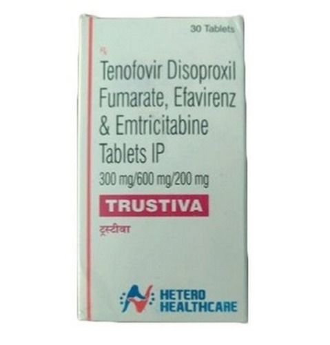 Tenofovir Disoproxil Fumarate, Efavirenz & Emtricitabine Tablet Anti Hiv Drugs