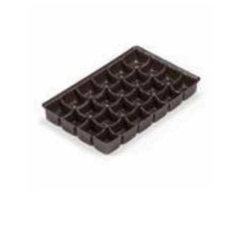 Rectangular 24 Cavity Disposable Plain Chocolate Pvc Tray In Rectangle Shape