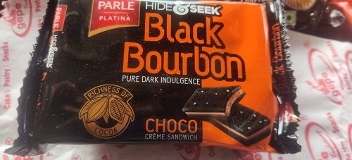 Normal Black Bourbon Chocolate Biscuits, Richness Of Cocoa, Pure Dark Indulgence