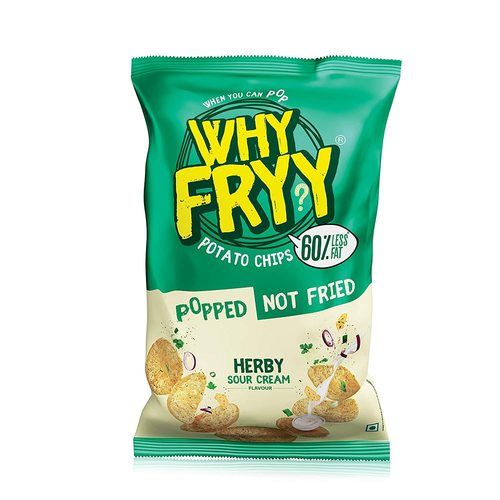 Aloo Delicious And Spicy Taste Whyfryy Popped Potato Chips With 60% Less Fat