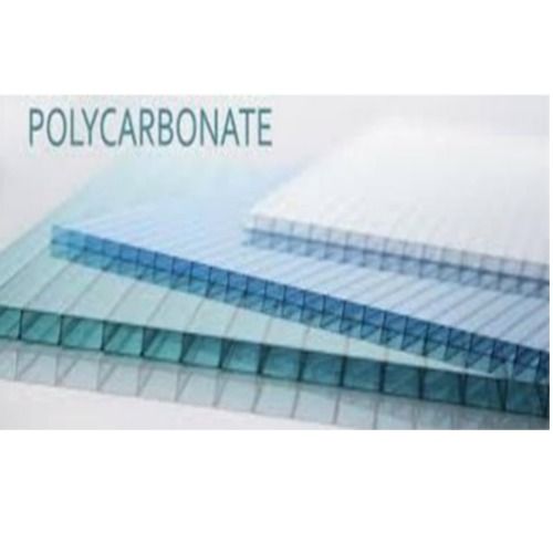 Rectangular Plain Blue And Anti Crack Polycarbonate Sheet With 2 Mm Thickness For Commercial Usage