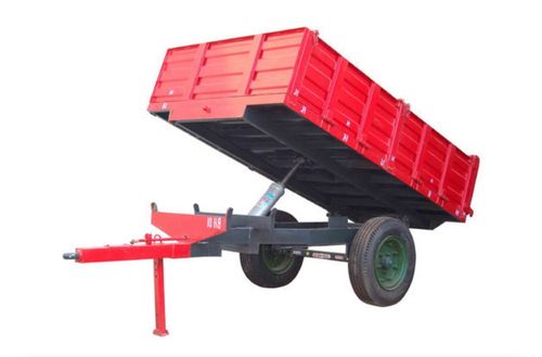 Sturdy Design Hassle Free Operations Two Wheel Type Red Tractor Trolleys Length: 30 Yard