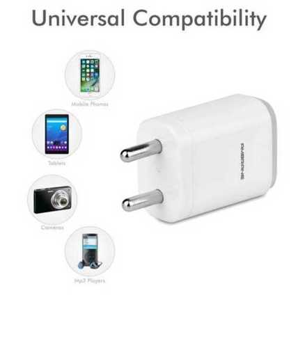 White Color Double Port Usb Charger Adapter With Universal Compatibility Warranty: 6-12 Months