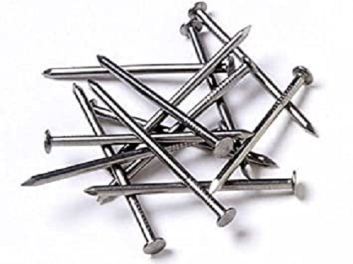 Strong Round Wire Nails - Iron Metal 1.5 Inch Silver Color 2-4 mm Size | Designed for Electrical Wiring in Houses Lightweight 100-200 Grams