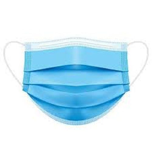 Blue 3 Ply Disposable Face Mask 3-Layer Medical Masks Protective Face Mask For Pollution