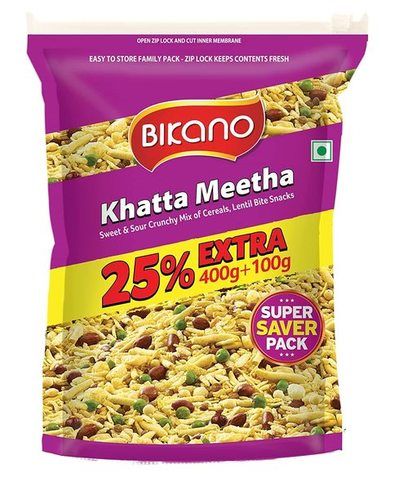 Bikano Khatta Meetha Namkeen Blended With Sweet And Salty Texture With 25 % Extra Fat: 10 Grams (G)