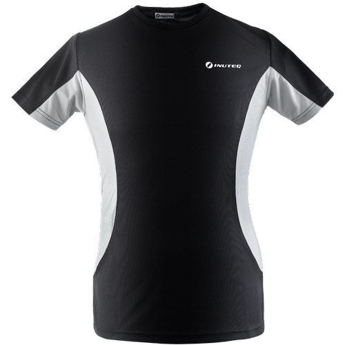 Black Plain Body Cool Dry Fit T Shirts With Short Sleeves And Round Neck