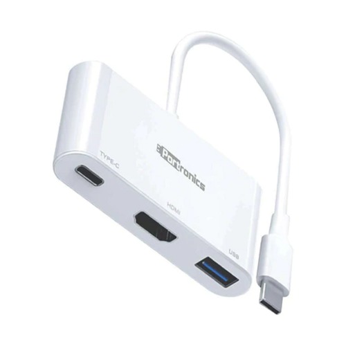 C-Konnect White Portable Usb Type C Multiport Adapter For Charging And Data Transfer Application: Home