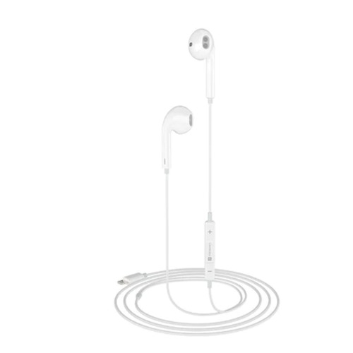 Conch 40 White Tangle Resistant In-Ear Earphone With 8 Pin Charging Port And Microphone Body Material: Plastic