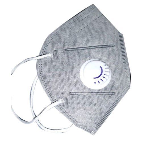 Grey Adjustable Non Woven Fabric Nose Strip Kn95 Face Mask With Elastic Ear Loop