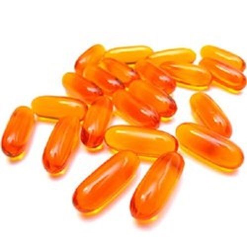 Healthy Supplement Multivitamin Softgel Capsules In Orange Colour