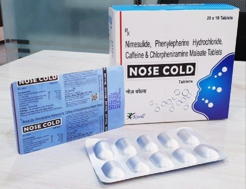 Nose Cold Nimesulide Phenylephrine Hcl Caffeine Tablets