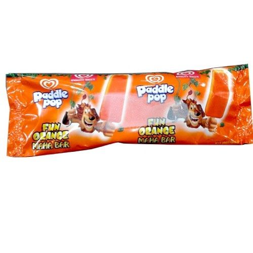 Paddle Pop Orange Fresh Maha Ice Cream Candy Bar