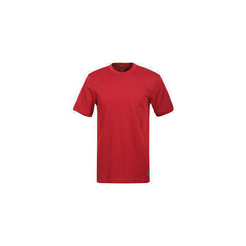 Skin Friendly And Breathable Dry Fit T Shirt Red With Round Neck And Short Sleeves