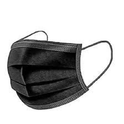 Black Color 3 Ply Meltblown Disposable Surgical Face Mask With Nosepin