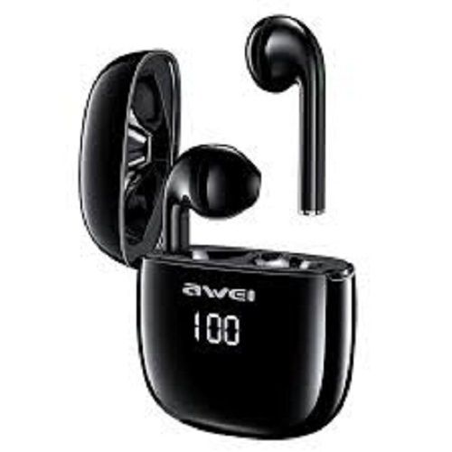 Awei Tws Wireless Earphones With Led Display Touch Sensor And Charging Case Battery Backup: 6 Hours