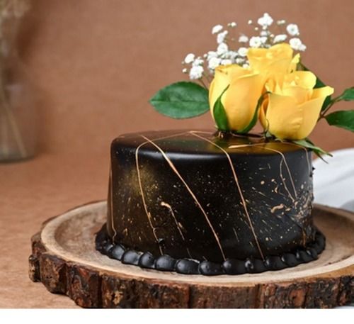 Delicious Taste Toothsome Chocolate Birthday Cake With Yellow Blooms (1 Kg)