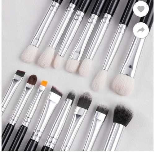 Black Easy To Clean Soft Tip 10 Pieces Air Makeup Brush For Makeup