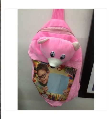 Cotton Fabric Light Weight Adjustable Shoulder Kids Pink Printed Promotional Bags With High Design