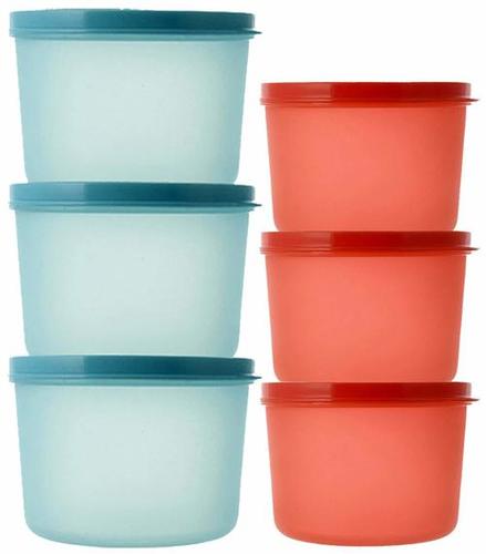 Multi Color Plastic Pieces Storage Containers Pack Of 6