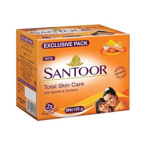 Santoor Sandalwood And Turmeric Bath Soap For Younger Looking And Glowing Skin, Combo Offer