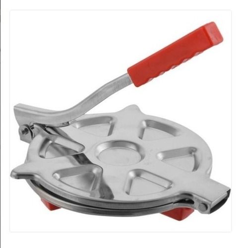 White Red Stainless Steel Electric Current Roti Maker With Easy To Use And Non Stick Coating
