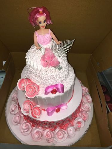 2 Kilogram Sweet And Tasty 3 Tier Round Doll Them Chocolate Cake