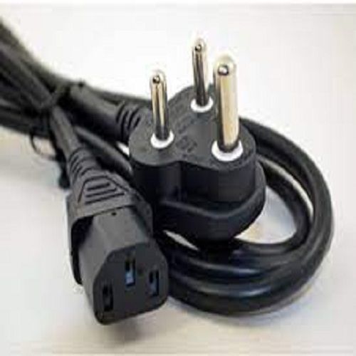 3 Pin Power Cord Main Power Black Cables For Computer And Laptop