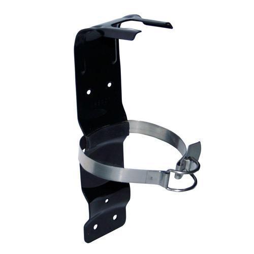 Black Metal Body Fire Extinguisher Clamps With Anti Rust Properties